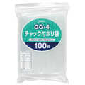 ジャパックス チャック付ポリ袋 ヨコ140×タテ200×厚み0.04mm GG-4 1パック(100枚)