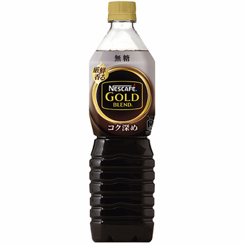 ネスレ ネスカフェ ゴールドブレンド ボトルコーヒー 無糖 900ml ペットボトル 1セット(24本:12本×2ケース)