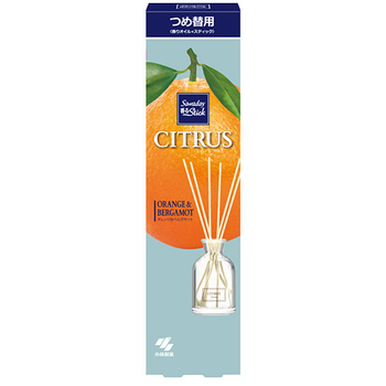 小林製薬 サワデー 香るスティック CITRUS オレンジ&ベルガモット つめ替用 70ml 1セット