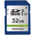 グリーンハウス SDHCメモリーカード 32GB UHS-I Class10 GH-SDC-UA32G 1枚