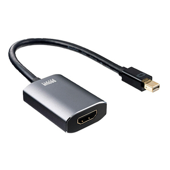 サンワサプライ ミニDisplayPort-HDMI変換アダプタ HDR対応 ブラック 15cm AD-MDPHDR01 1個
