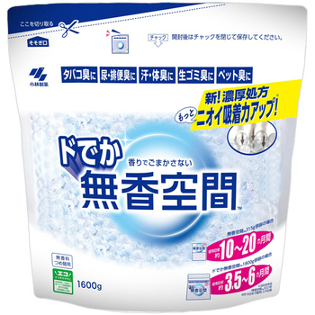 小林製薬 ドでか無香空間 無香料 つめ替用 1600g 1個