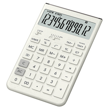 カシオ Comfy デザイン電卓 12桁 ジャストタイプ オフホワイト JT-200T-WE-N 1台