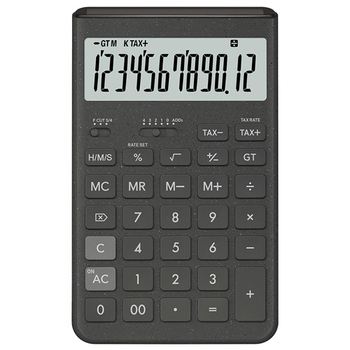 カシオ Comfy デザイン電卓 12桁 ジャストタイプ ダークグレー JT-200T-GY-N 1台