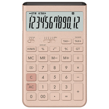 カシオ Comfy デザイン電卓 12桁 ジャストタイプ グレイッシュピンク JT-200T-PK-N 1台