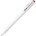 TANOSEE ノック式油性ボールペン 0.7mm 赤 (軸色:白) 1パック(10本)