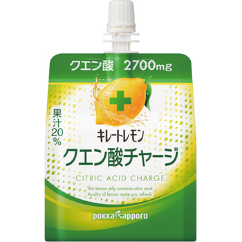 ポッカサッポロ キレートレモン クエン酸チャージゼリー パウチ 180g 1ケース(30個)