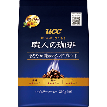UCC 職人の珈琲 まろやか味のマイルドブレンド 300g(粉)/袋 1セット(3袋)