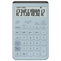 カシオ Comfy デザイン電卓 12桁 ジャストタイプ グレイッシュブルー JT-200T-BU-N 1台