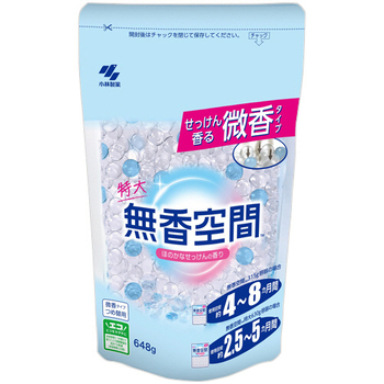 小林製薬 無香空間 ほのかなせっけんの香り 特大 つめ替用 648g 1個