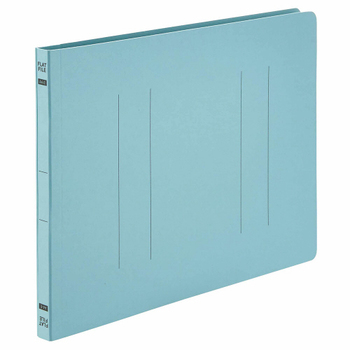 TANOSEE フラットファイルE(エコノミー) A4ヨコ 150枚収容 背幅18mm ブルー 1セット(100冊:10冊×10パック)