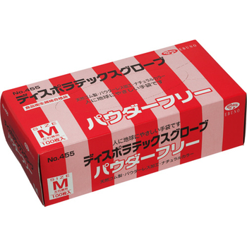 エブノ ディスポラテックスグローブ No.455 パウダーフリー M 1セット(2000枚:100枚×20箱)