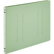 TANOSEE フラットファイルE(エコノミー) A4ヨコ 150枚収容 背幅18mm グリーン 1セット(100冊:10冊×10パック)