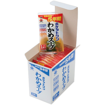 神州一味噌 5年保存防災食 ポケットワン わかめスープ 1セット(60食)