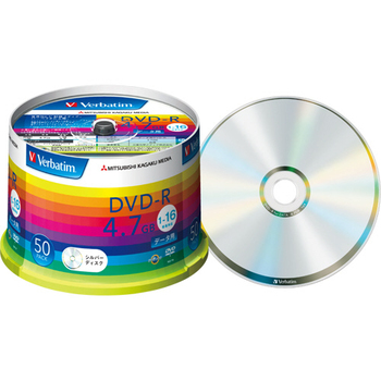 バーベイタム データ用DVD-R 4.7GB 1-16倍速 ブランドシルバー スピンドルケース DHR47J50V1 1パック(50枚)